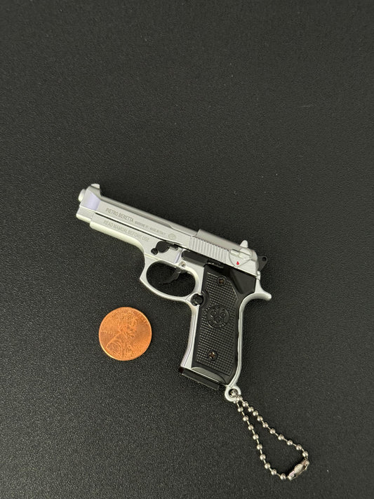 Mini Beretta 92F Pistol Keychain